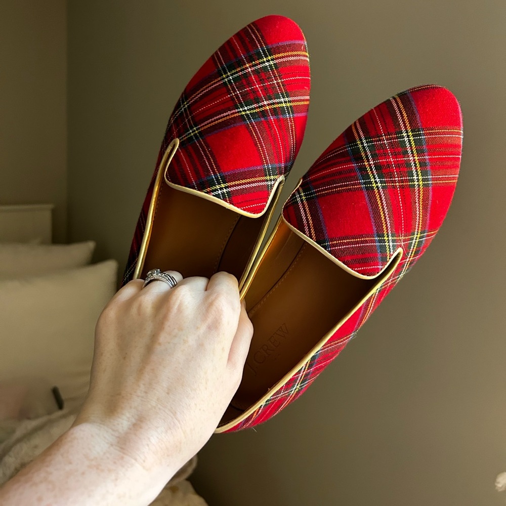 J Crew Plaid Flats